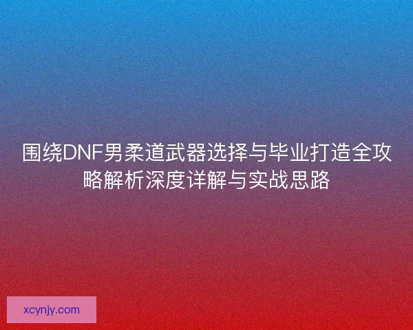 围绕DNF男柔道武器选择与毕业打造全攻略解析深度详解与实战思路